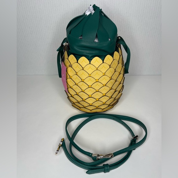 NWT Kate Spade New York Pineapple Pina Colada Bucket Crossbody Novelty Bag - Picture 4 of 15